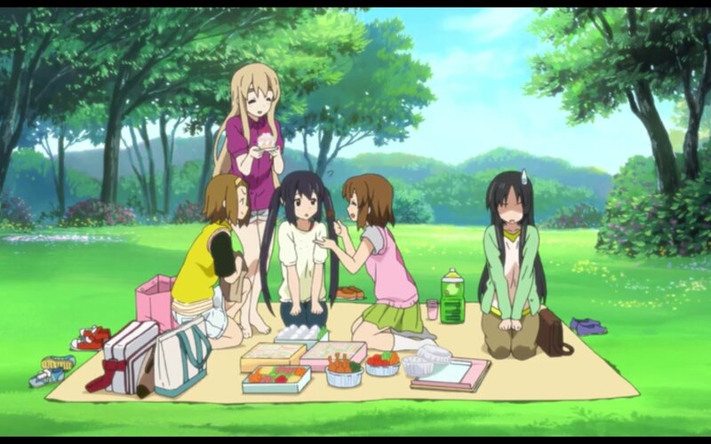 Girls Having Picnic — Green