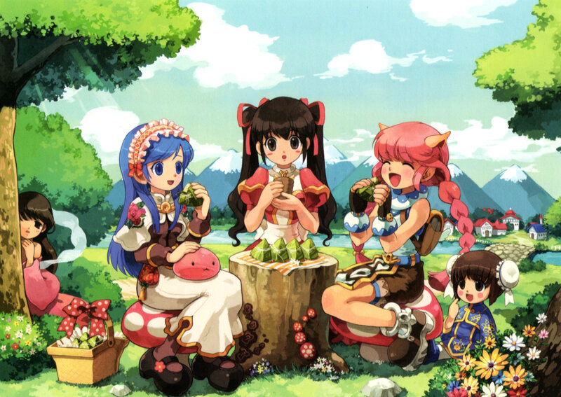 Girls Having Picnic