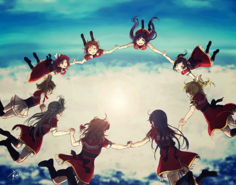Girls Holding Hands in Circle