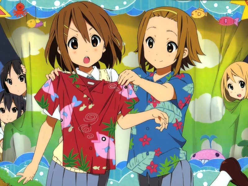 Girls Holding Shirts — Green