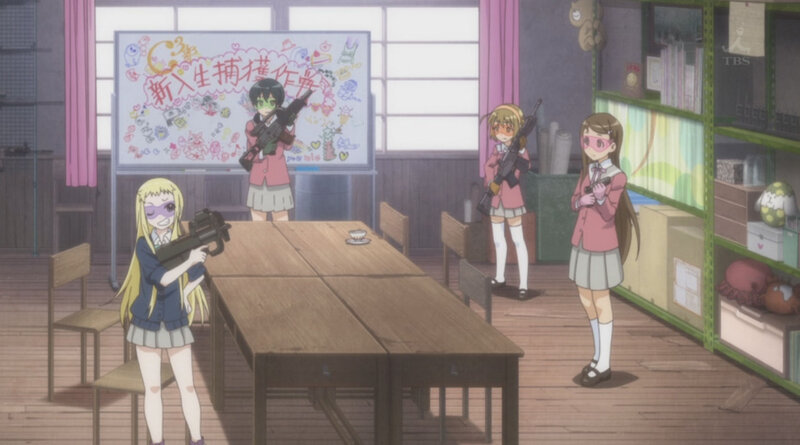 Girls Holding Toy Guns
