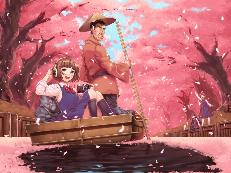 Girls in a Boat — Pink