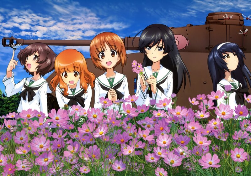 Girls in a Flower Field — Pink