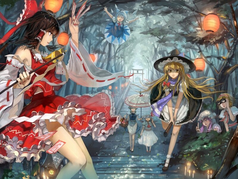 Girls in a Forest — Red