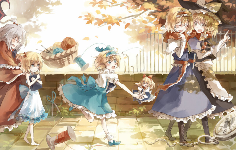 Girls in a Garden — Blue