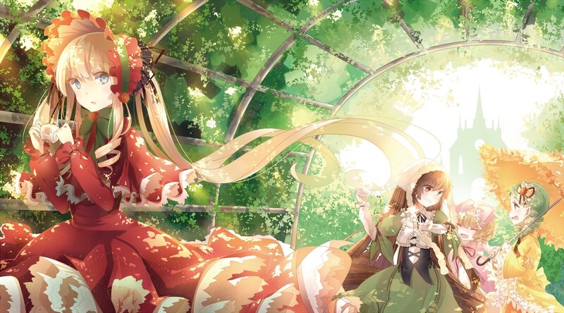 Girls in a Garden — Green, Serene, Afternoon