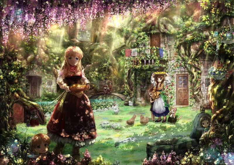 Girls in a Garden — Green