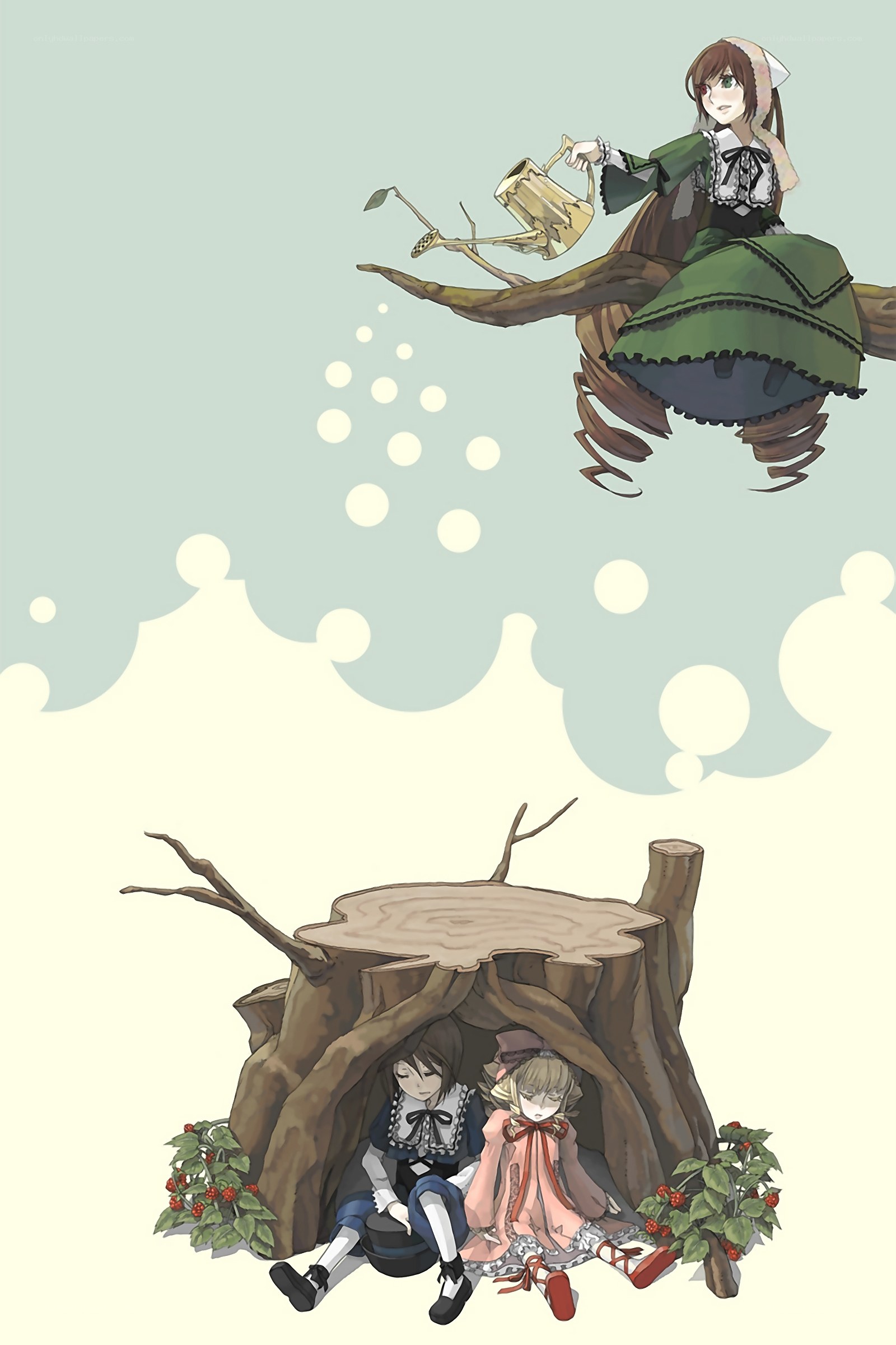 girls in a treehouse scene