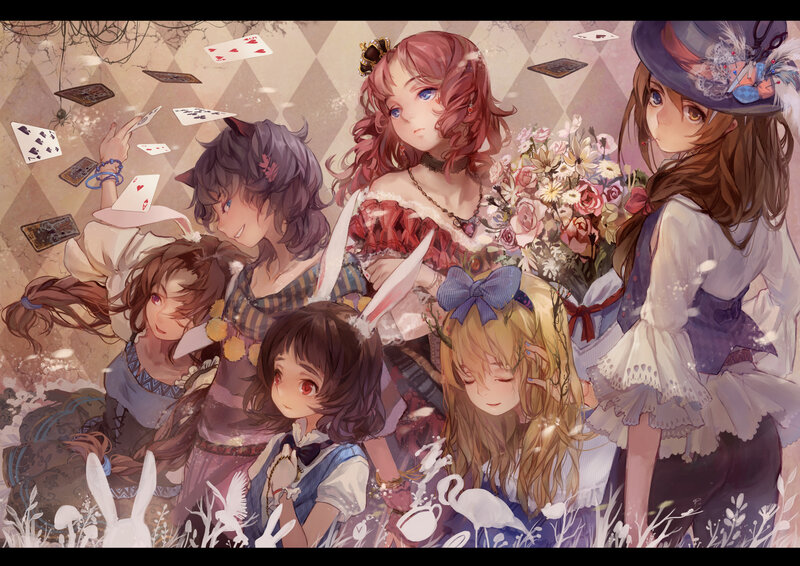 Girls in a Whimsical Scene