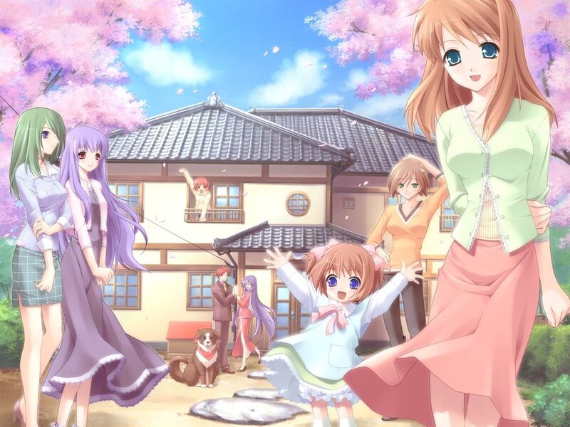 Girls in a Yard