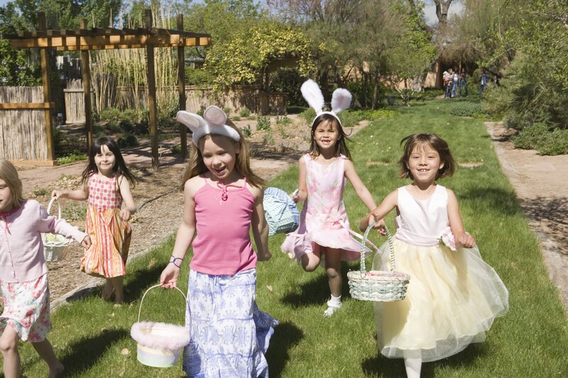 Girls in Easter Costumes