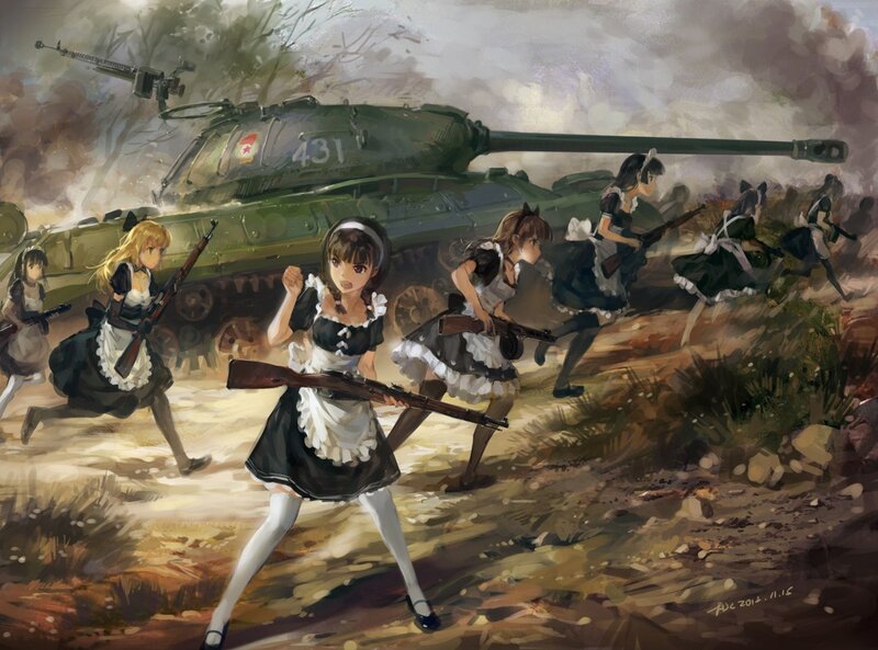 Girls in Maid Uniforms