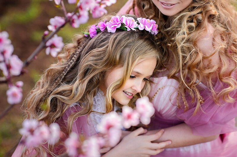 Girls in Pink Dresses