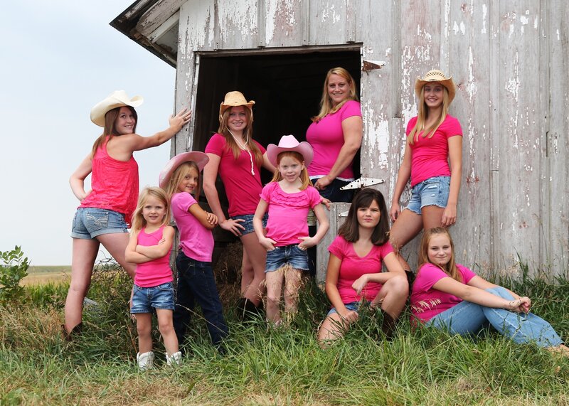 Girls in Pink Shirts