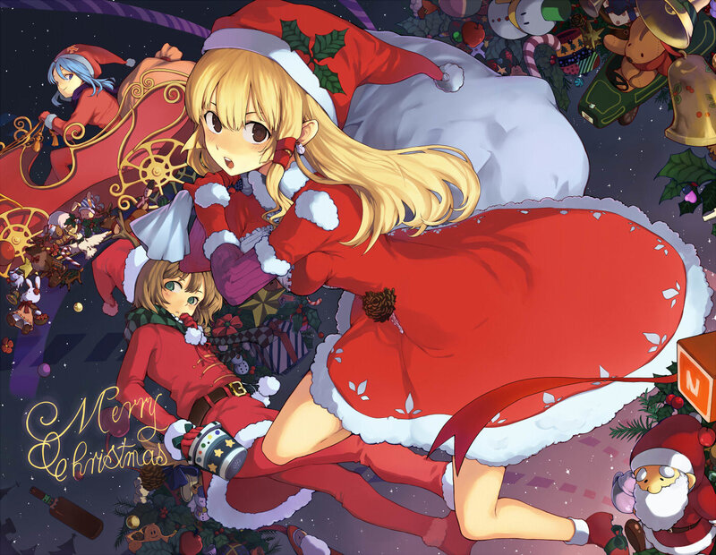Girls in Santa Outfits