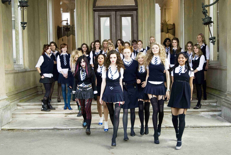 Girls in School Uniforms — Black