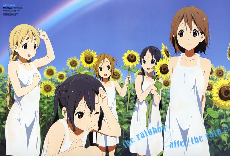 Girls in Sunflower Field — Blue