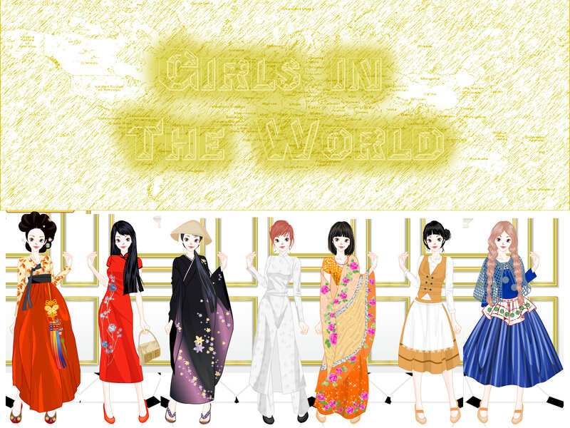 Girls in Traditional Clothing