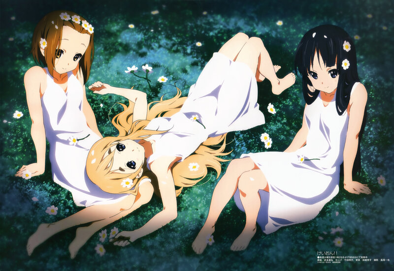 girls in white dresses on grass