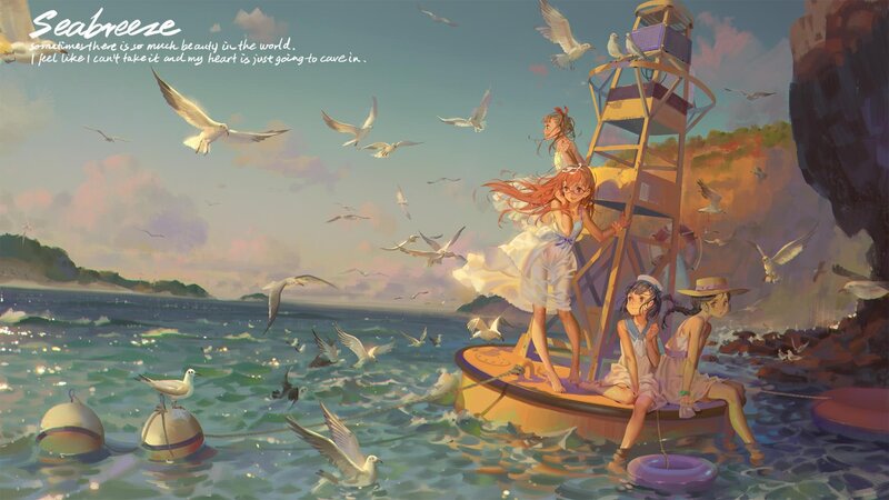 Girls on a Boat — Blue