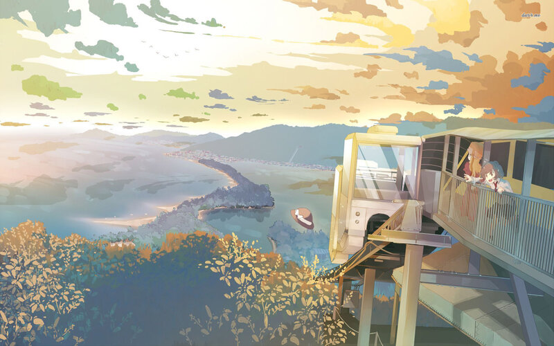 Girls on a Cable Car
