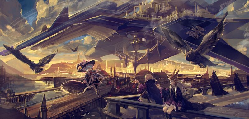 Girls on a Rooftop — Blue