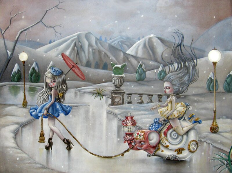 Girls on a Snail