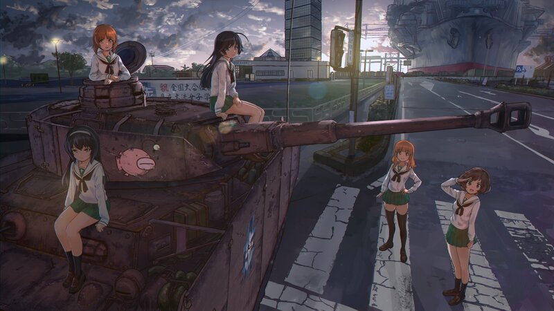 Girls on a Tank — Gray, Dramatic