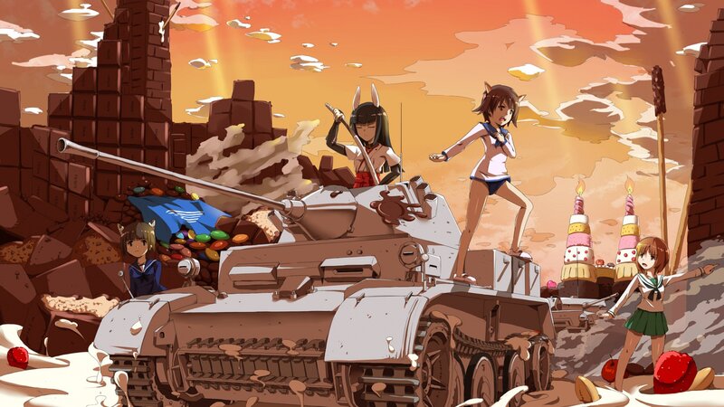 Girls on a Tank — Orange