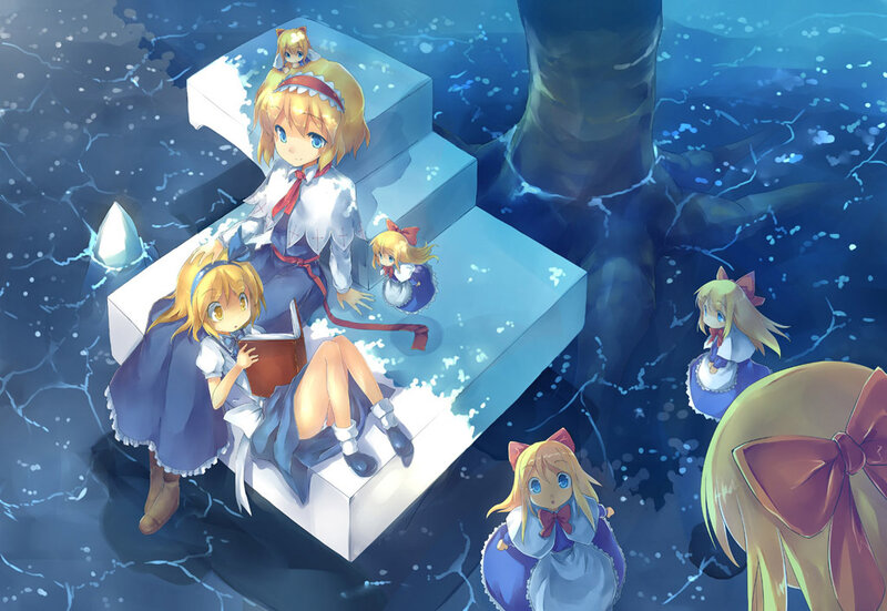 Girls on Floating Platforms