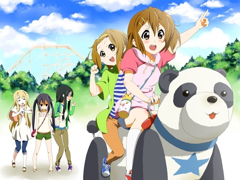 Girls on Panda Ride