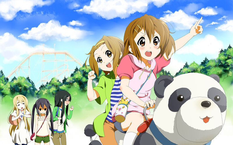 Girls on Panda Scooter