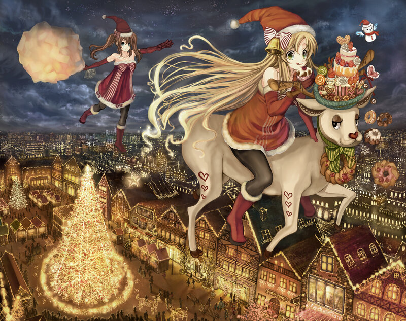 Girls on Reindeer