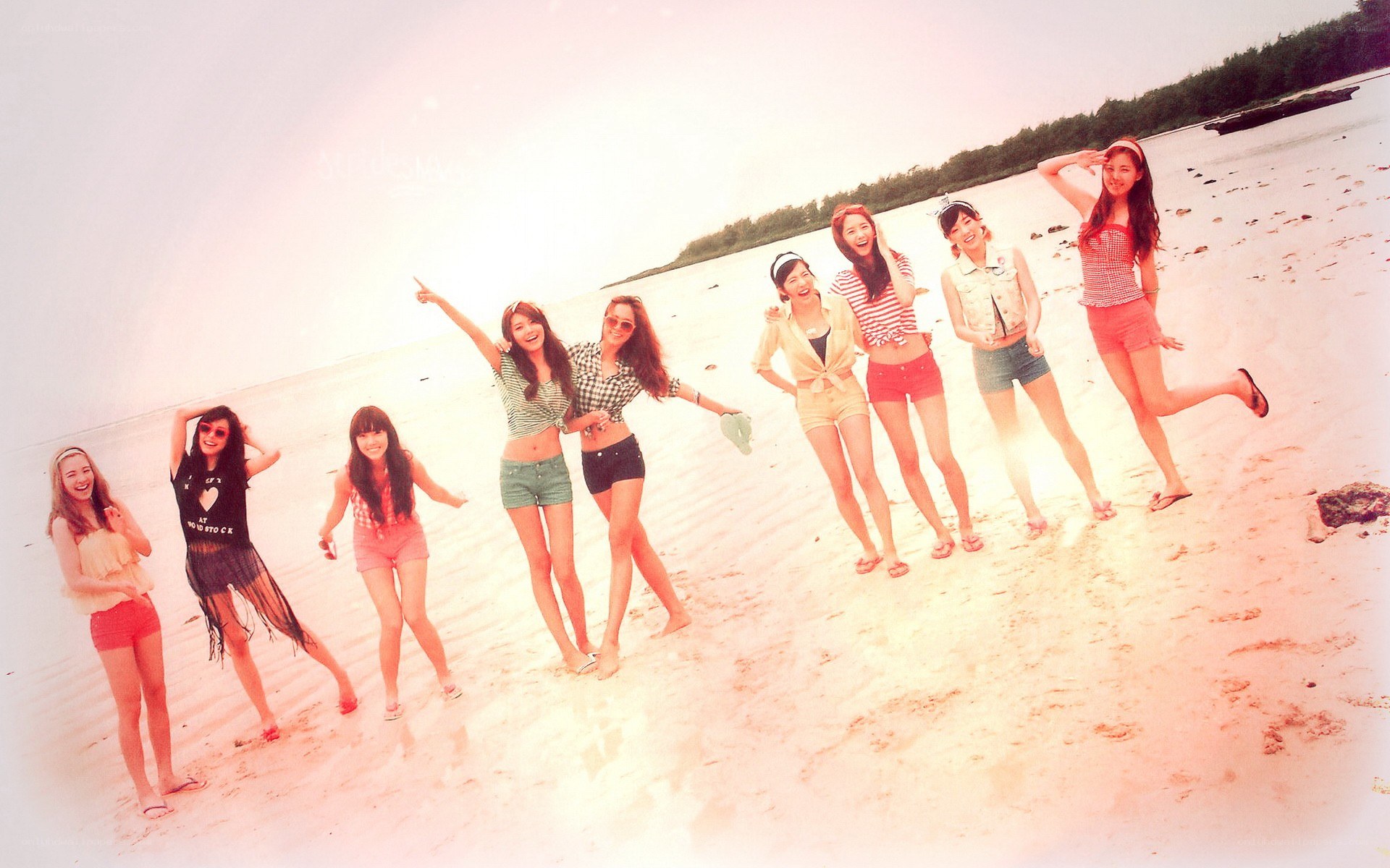 girls on the beach