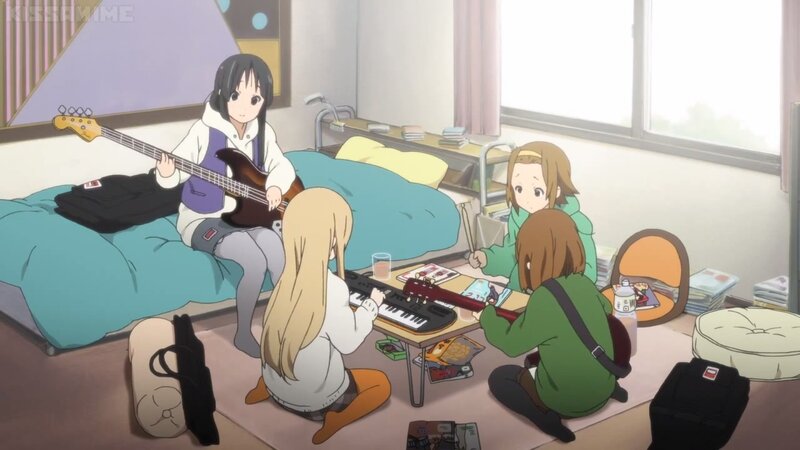 Girls Playing Instruments — Blue