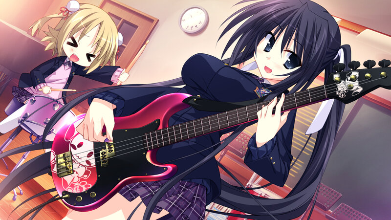 Girls Playing Musical Instruments