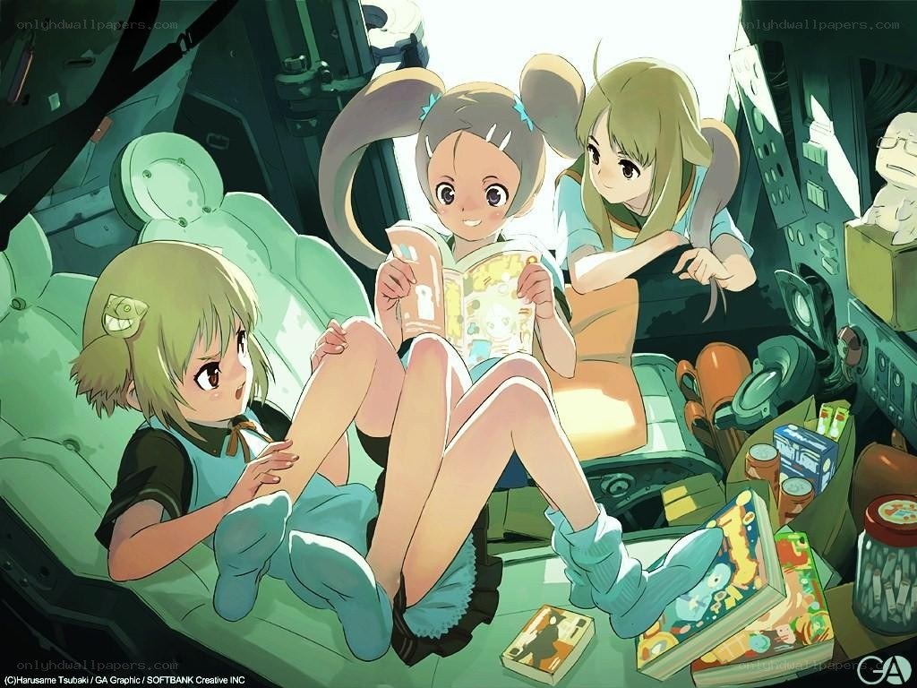 girls reading in cockpit