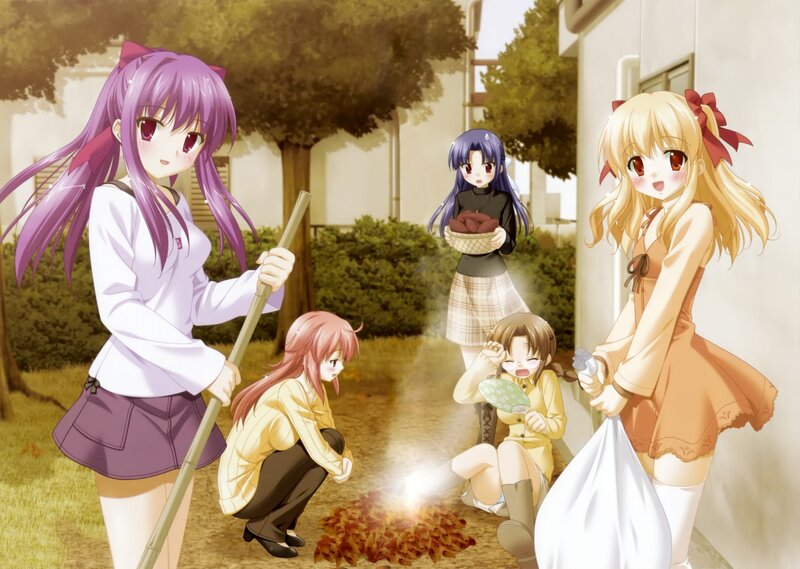 Girls Roasting Chestnuts