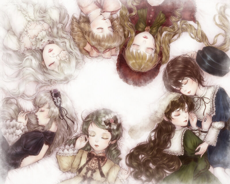 Girls Sleeping in Circle