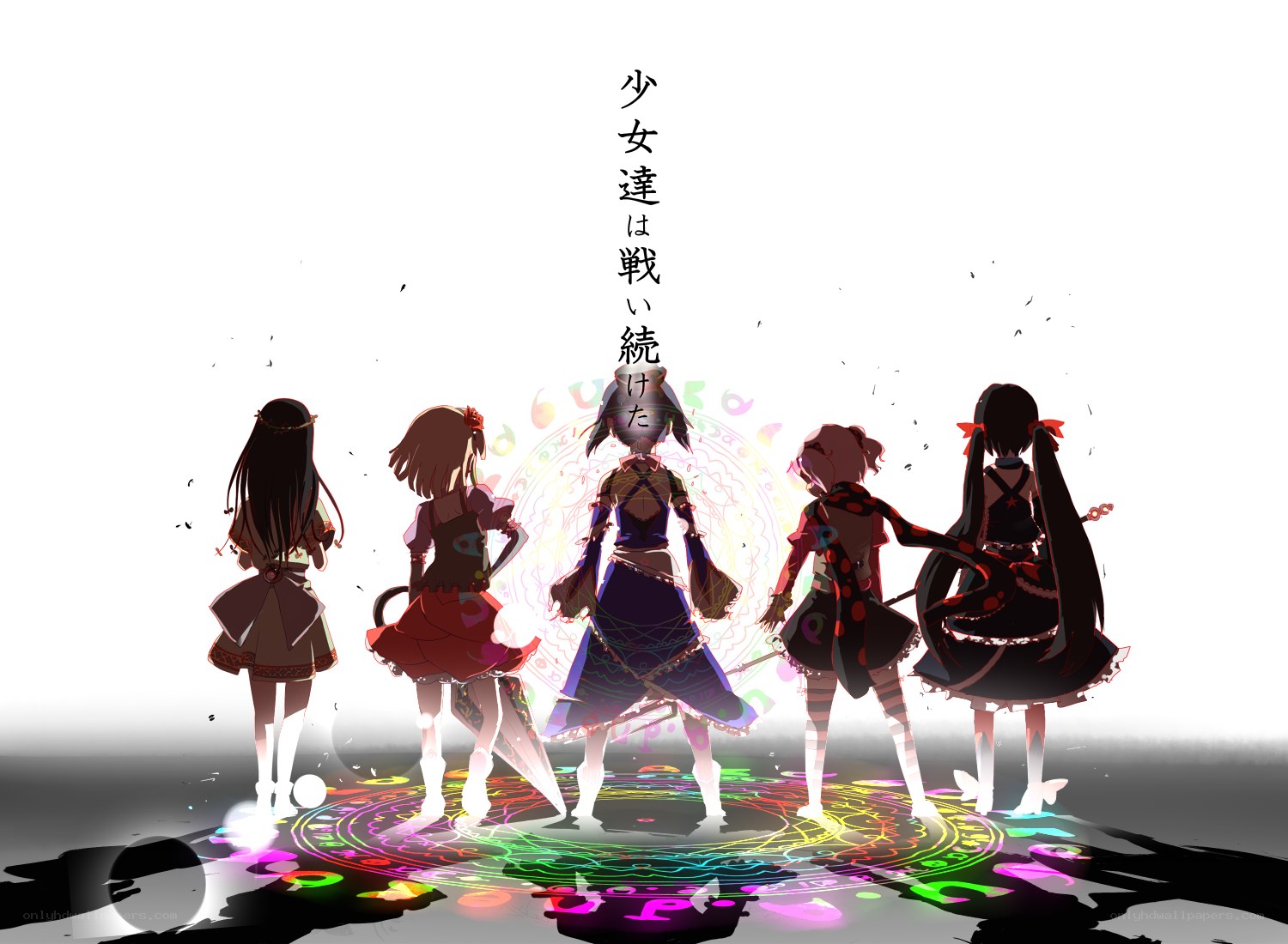 girls standing in a circle