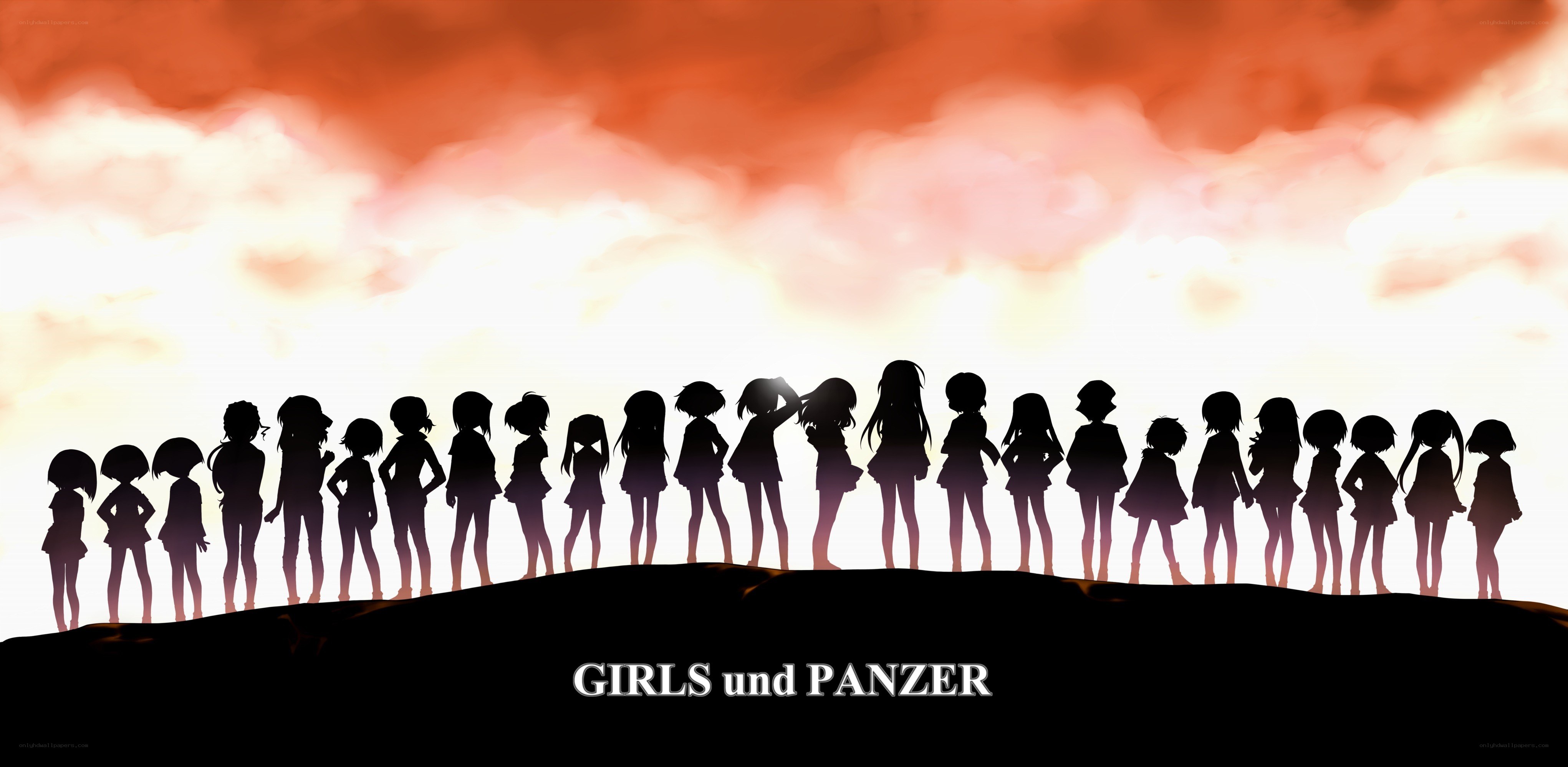 Girls und Panzer silhouettes