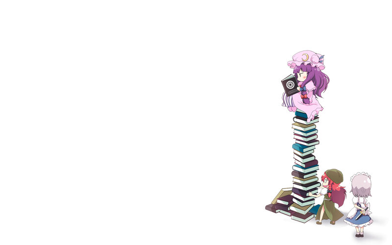 girls with a book tower