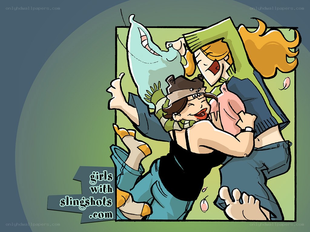 girls with slingshots