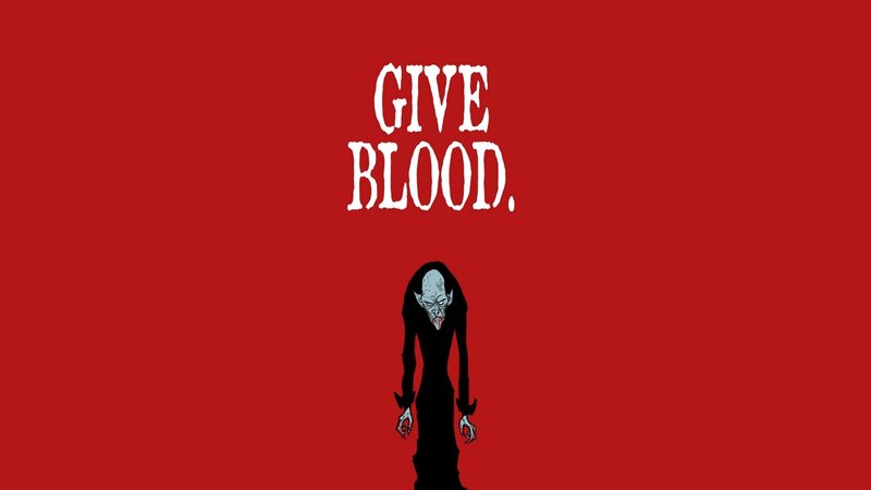 Give Blood title card