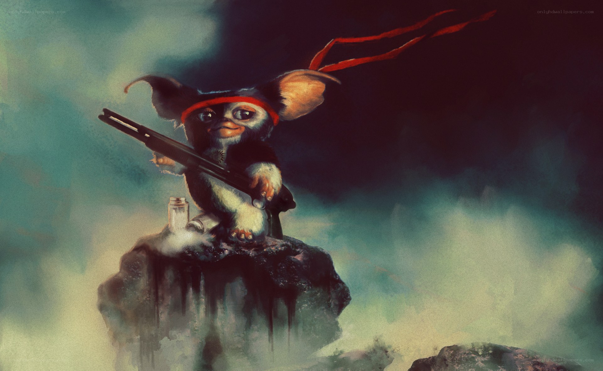 Gizmo with a rifle