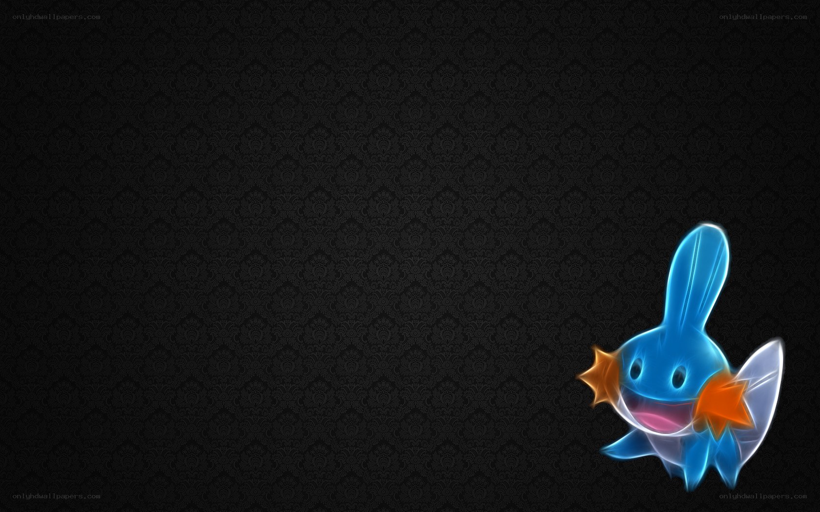Glaceon glowing on dark background