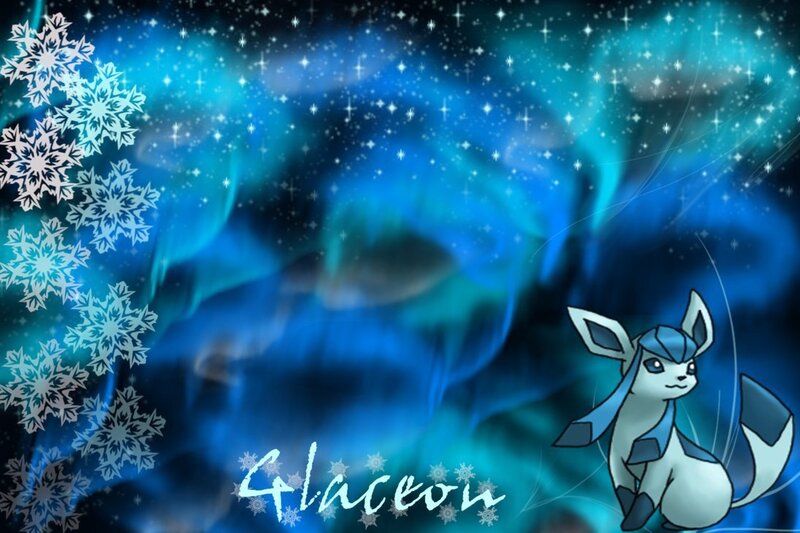 Glaceon in Winter Scene