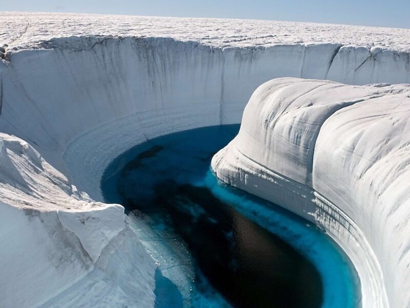 Glacial Ice Cave — White, Dramatic, Afternoon