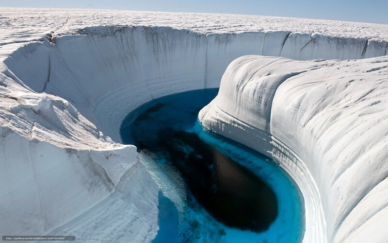 Glacial Ice Cave — White, Dramatic, Winter, Photograph