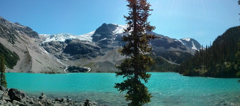 Glacial Lake and Mountain — Blue, Serene, Afternoon